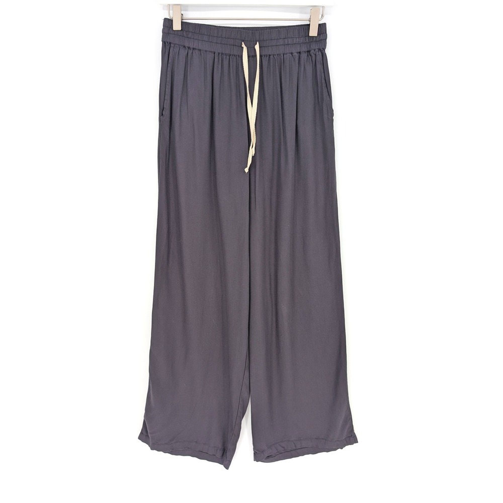 Billabong Wide Leg Pants Women M Black Lounge Beach Casual Boho‎ Minimalist Surf